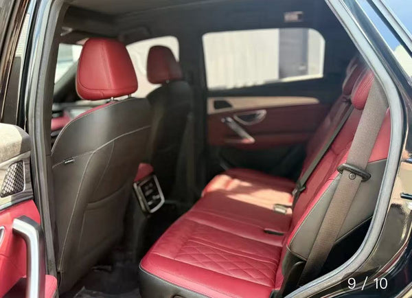 Used Chery JETOUR X70 has black exterior red interior.Produced in 2022 and is originally from China. It has traveled 20,000 kilometers.
